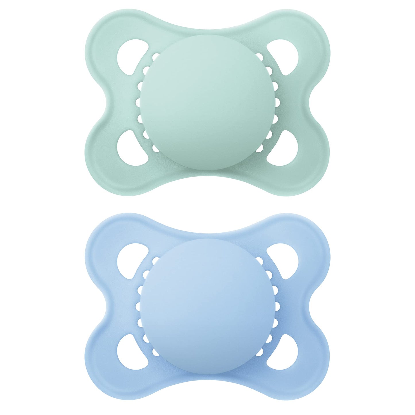 MAM Original Matte Baby Pacifiers, Binky for Boys 0-6 Months, BPA-Free Silicone Nipple, Easy to Clean, Best for Newborn Babies, Developed with Medical Experts, 2 Count Binkies with Sterilizer Case