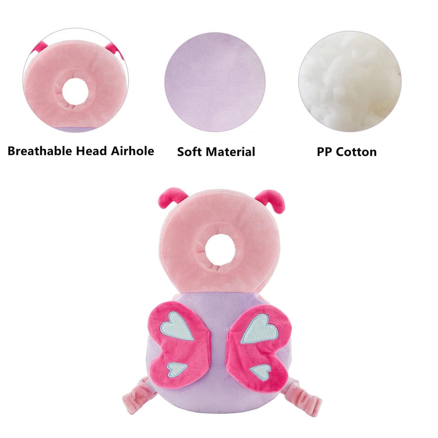 Baby Back Potection Toddler Safety Protector Cushion Pad Toddler Backpack for Crawling Walking Adjustable Toddlers Back Safety Pad for Boys and Girls(Green Dinosaur)