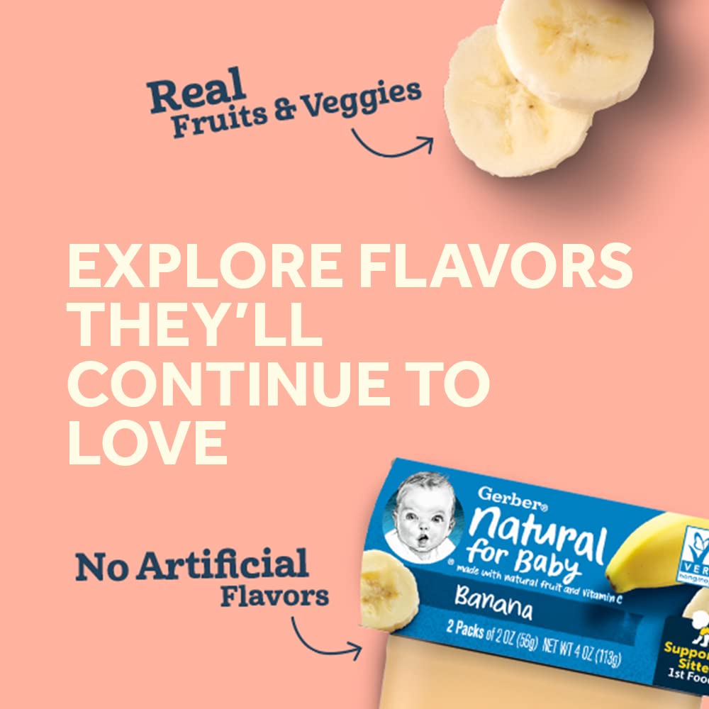 Gerber Baby Food, Banana Apple Pear, 4 Oz, 2 Ct