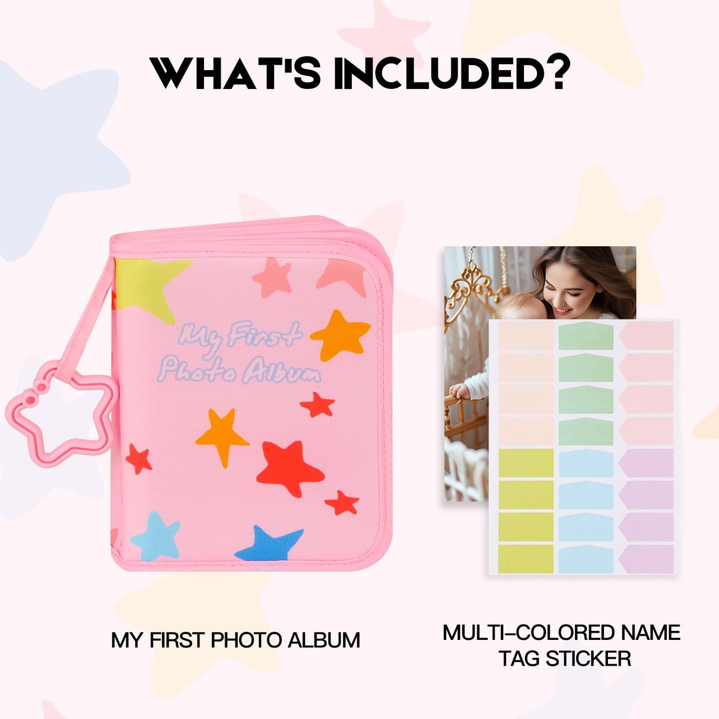 Baby's My First Photo Album for Baby Holds 21 4x6 Photos, Baby Photo Album Soft Cloth Family Book, My First Family Album for 4x6 Baby Shower Kids Toddlers Family Pictures, Toddler Photo Album (Blue)