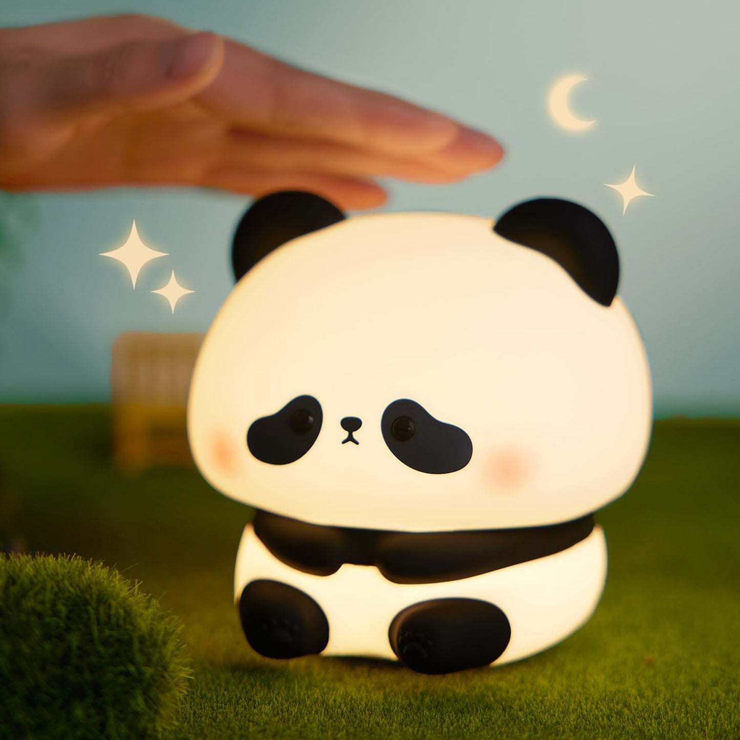 Panda Night Light, Cute Squishy Dimmable Lamp for Kids, Toddler and Baby Room, Bedroom Light