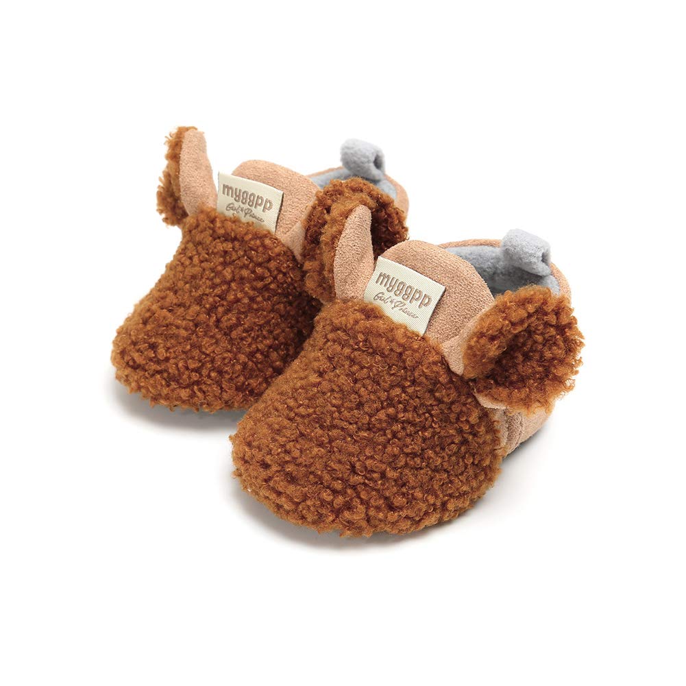 Baby Boys Girls Soft Plush Slippers Cartoon Toddler Infant Warm Winter House Shoes