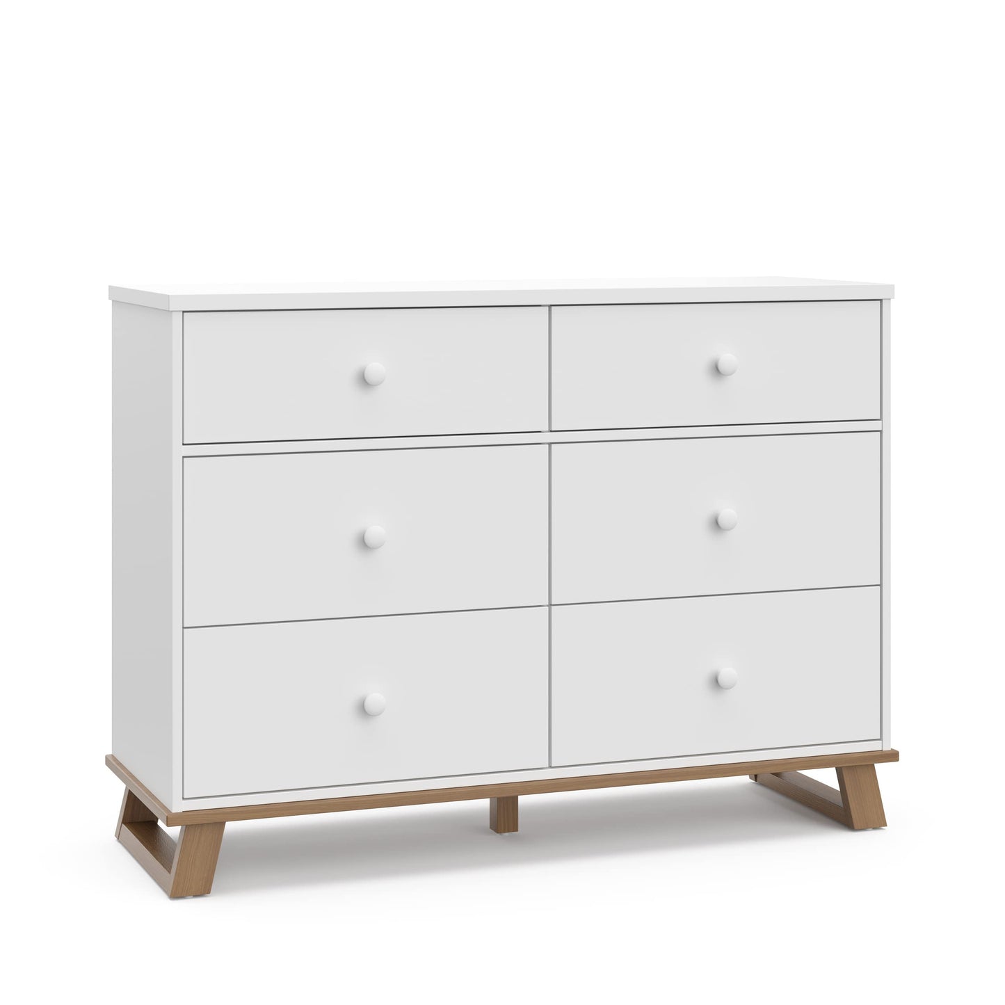 Storkcraft Modern Nursery Changing Table Dresser (White with White) – GREENGUARD Gold Certified, Dresser for Nursery, Changing Table With Drawers