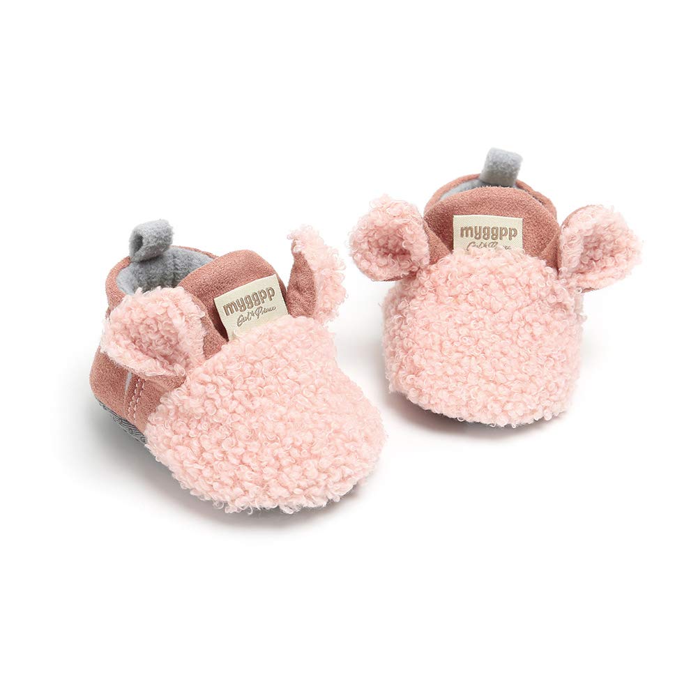 Baby Boys Girls Soft Plush Slippers Cartoon Toddler Infant Warm Winter House Shoes
