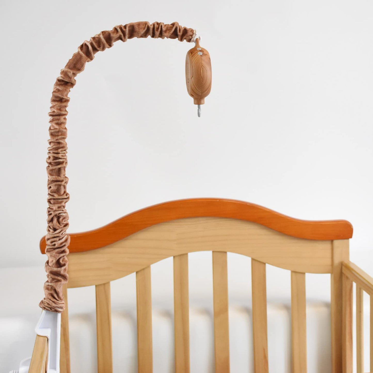 Baby Mobile arm with Music Box Spinner, Imitation Wood 35 lullabies Crib Mobile Motor ,Volume Control,26 inches Crib Mobile arm Mobile Holder