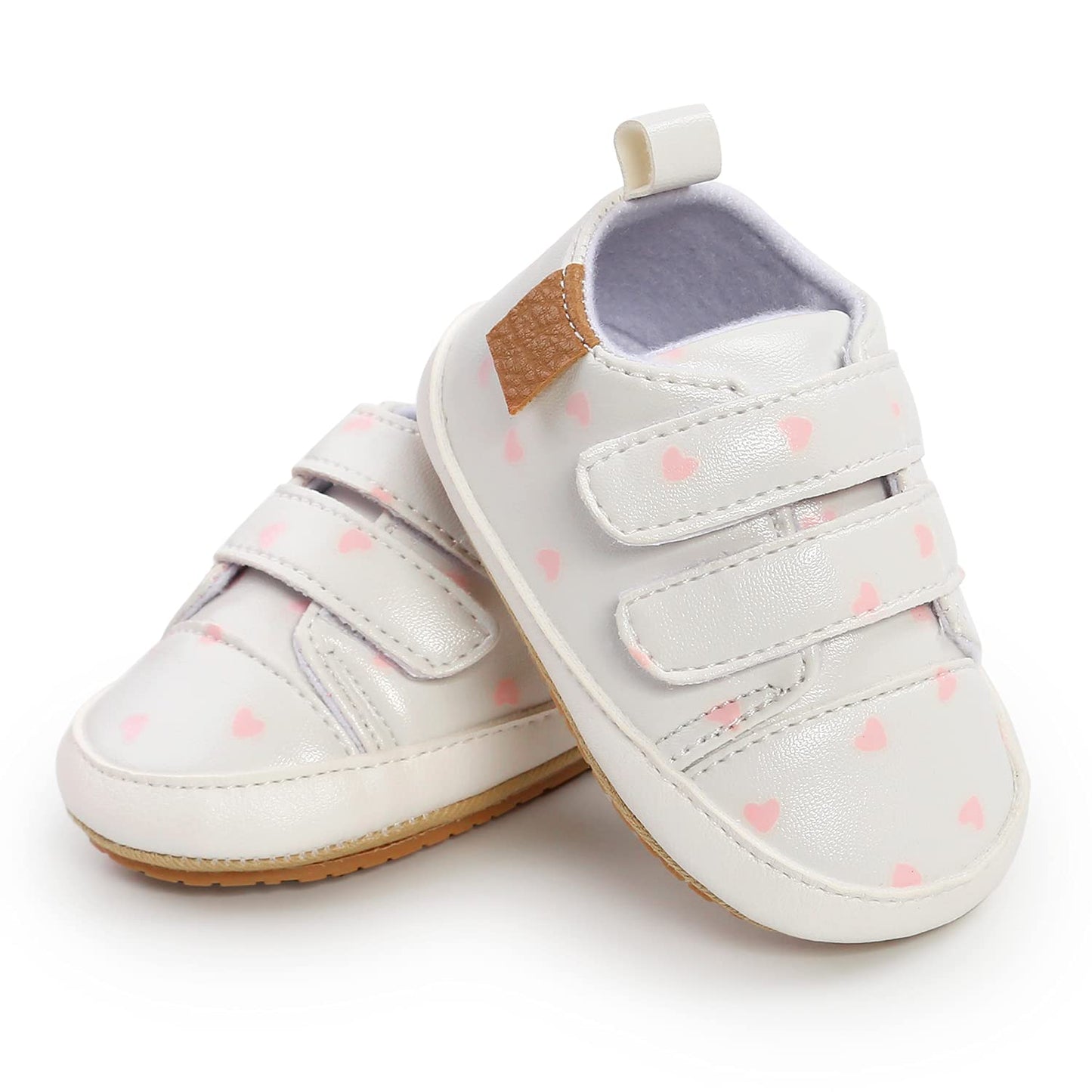 Baby Boys Girls Shoes Non-Slip Rubber Sole High-Top PU Leather Sneakers Infant First Walking Shoes Toddler Crib Shoes Newborn Loafers Flats.
