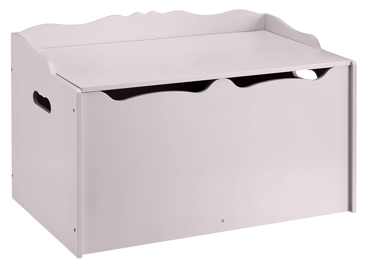 Amazon Basics Kids Toy Box, Wooden Organizer Storage Chest, Pink, 30" x 18" x 19"