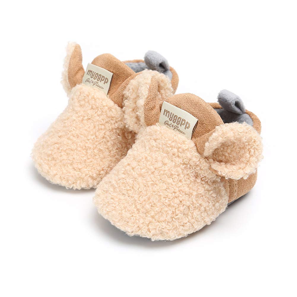 Baby Boys Girls Soft Plush Slippers Cartoon Toddler Infant Warm Winter House Shoes