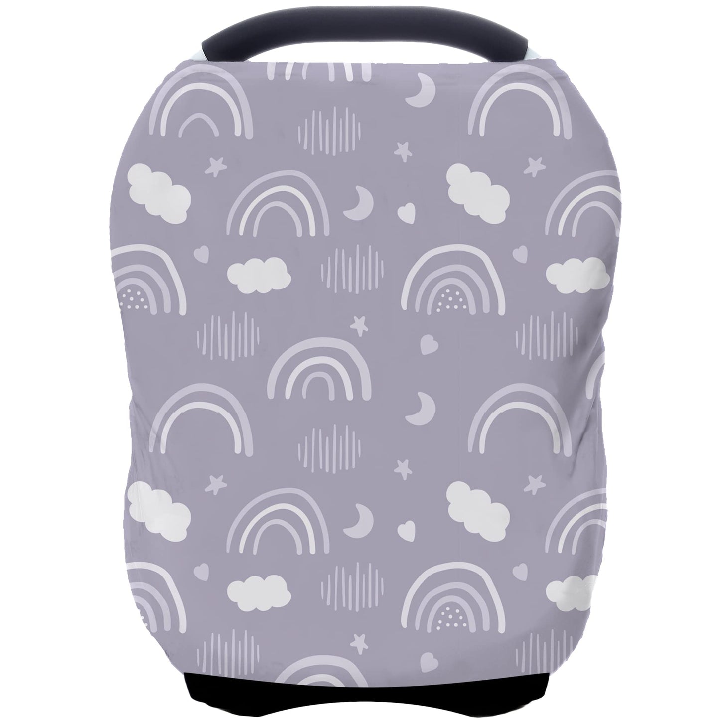 Car Seat Covers Canopy Cover - Multi-use Cover Carseat Canopy, Breathable Breastfeeding Cover, Car Seat Covers for Bbies, Boys & Girls Shower Gifts (Dark Blue Dinosaur)