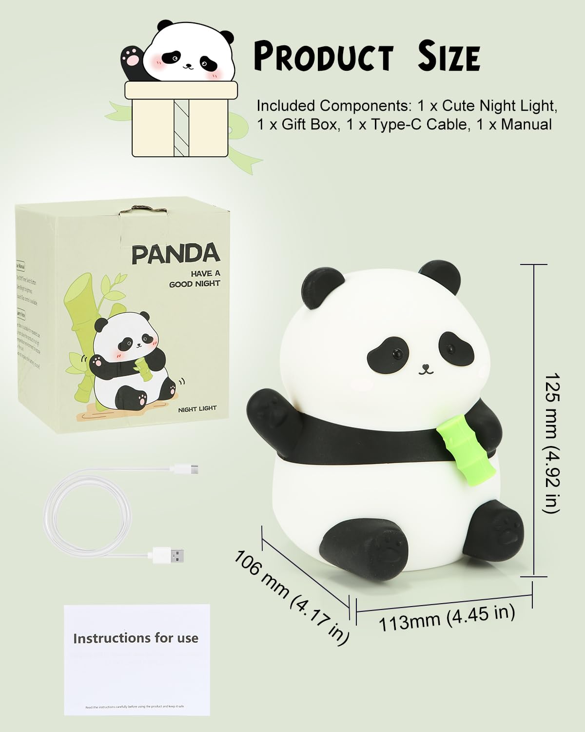 DuDu Duck Night Light, Cute Duck Lamp, Squishy Silicone Nightlight for Bedrooms with 30 Minutes Timer, Rechargeable Bedside Lamp with Touch Control for Bedrooms, Living Room