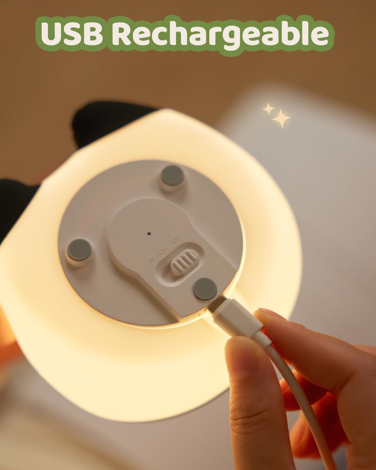 Panda Night Light, Cute Squishy Dimmable Lamp for Kids, Toddler and Baby Room, Bedroom Light