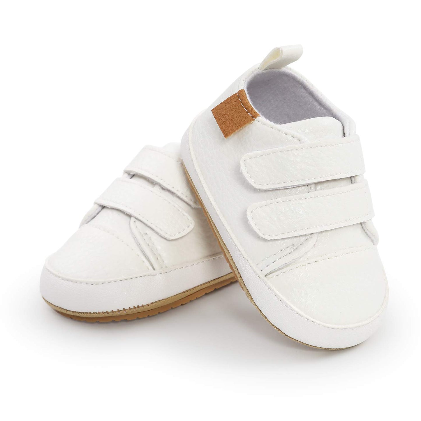 Baby Boys Girls Shoes Non-Slip Rubber Sole High-Top PU Leather Sneakers Infant First Walking Shoes Toddler Crib Shoes Newborn Loafers Flats.