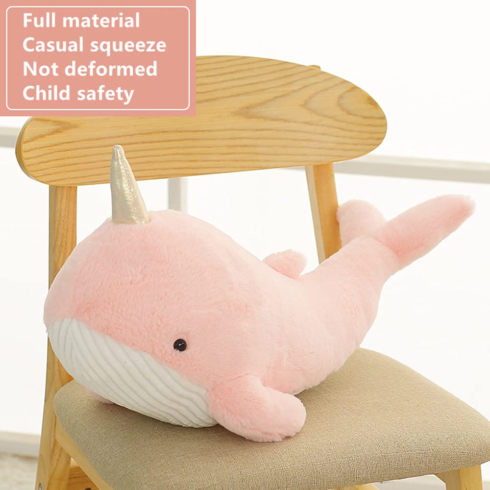 Tezituor 43.3 inch Giant Whale Stuffed Animal, Large Stuffed Whale Plush Ocean Toys, Hugging 4ft Soft Whale Plush Pillow for Girls Boys