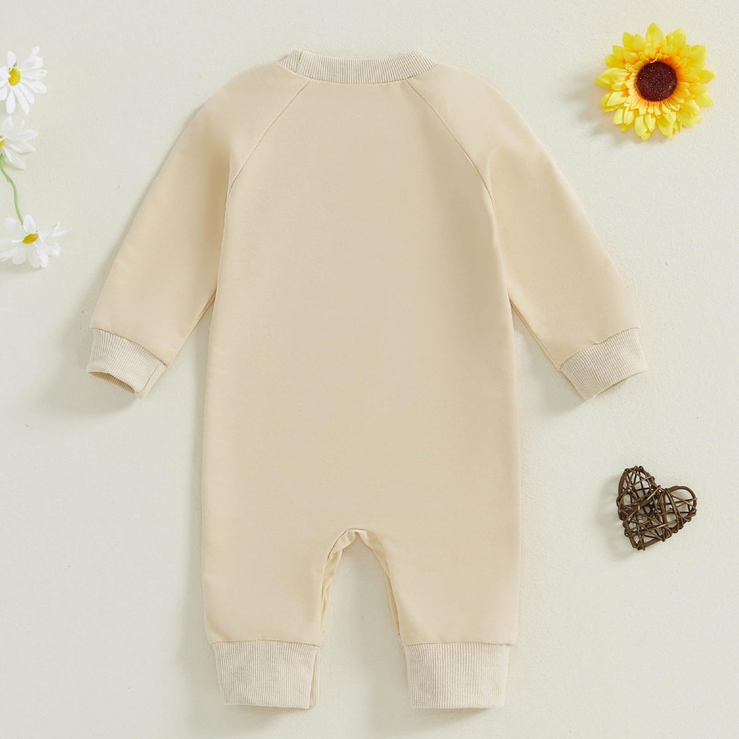 Newborn Baby Boy Fall Outfit Mamas Boy Embroidery Jumpsuit Long Sleeve Crewneck Romper Infant Boy Winter Clothes