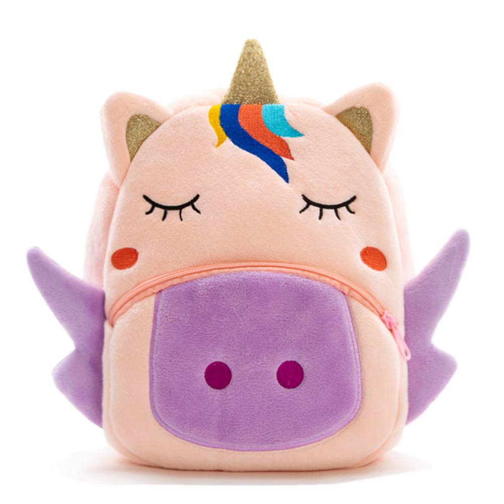 NICE CHOICE Cute Toddler Backpack Toddler Bag Plush Animal Cartoon Mini Travel Bag for Baby Girl Boy 2-6 Years(Grey Elephant)
