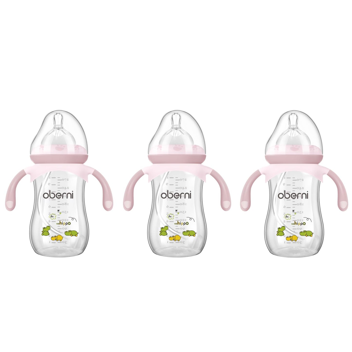 Baby Bottles, Weighted Straw Toddler Milk Bottles with Non-Slip Handle, Size + Variable Fast Flow, 12+ Months, BPA-Free, Blue/1Pack/9oz