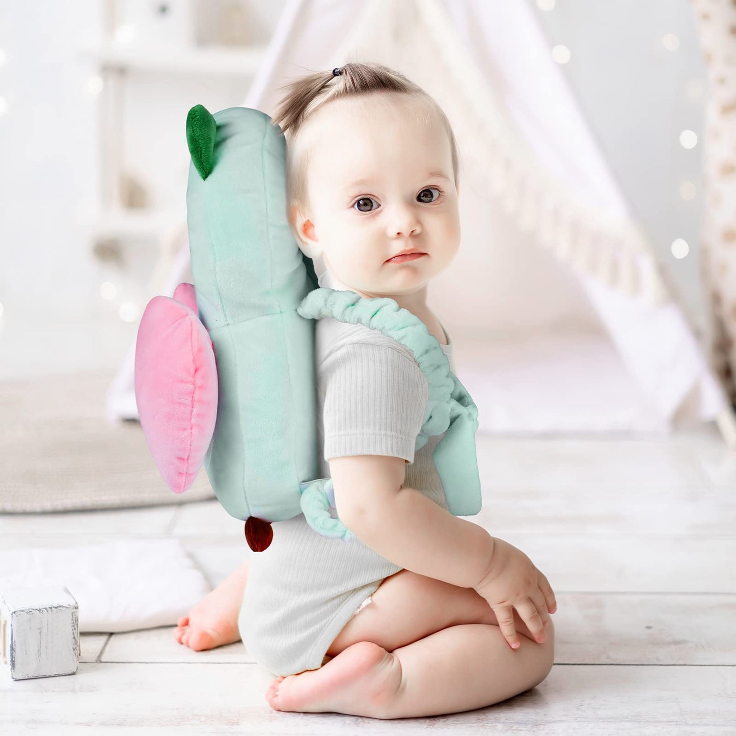 Baby Toddler Walker Head Protector Backpack Adjustable Wear Head Protection Safety Pad Backpack Baby Toddler & Walker Walking & Crawling Cute Owl MTY