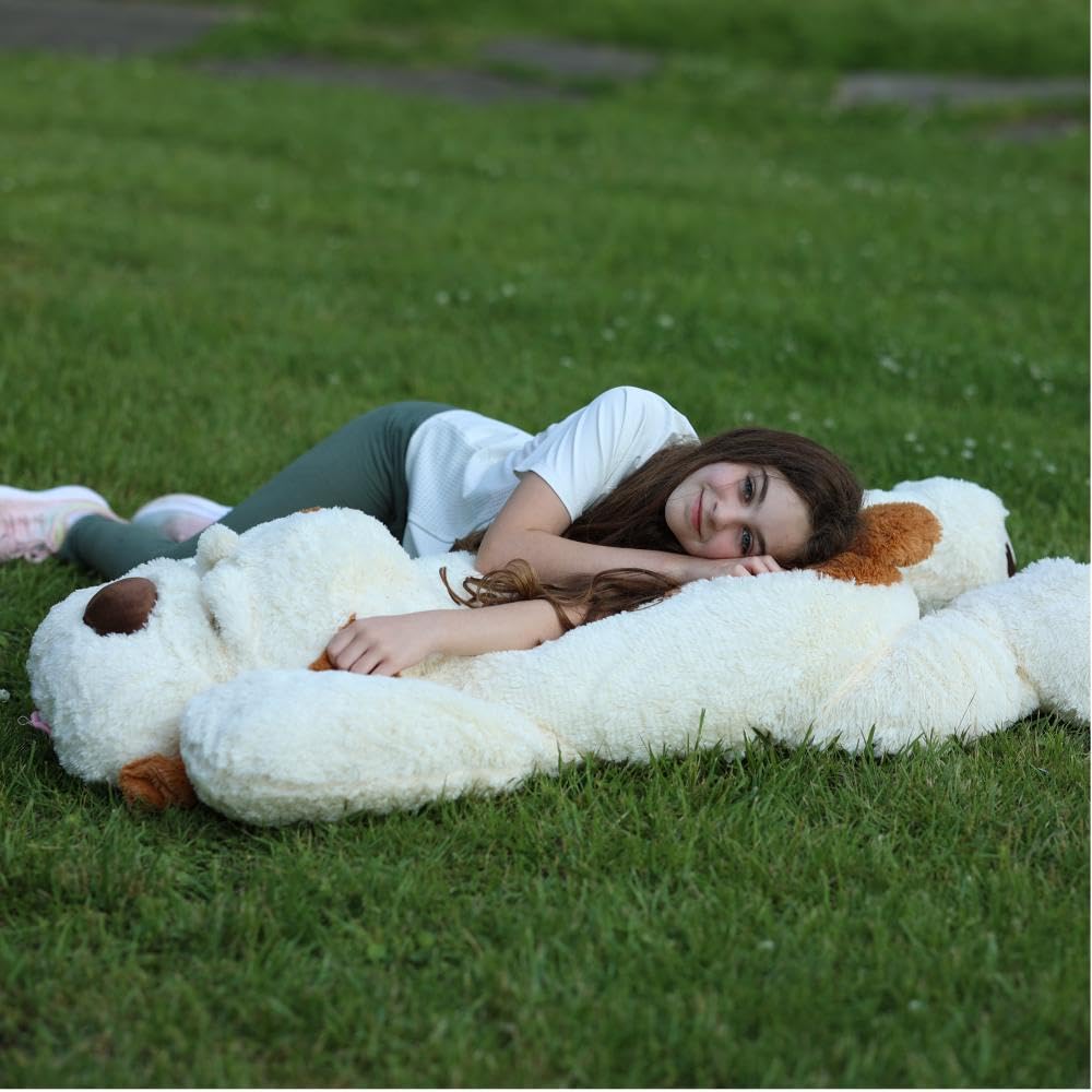 MaoGoLan 52“ Giant Stuffed Puppy Dog Animal,Ultra Soft Large Plush Soft Plush Dog Body Pillow Toy for Girls,Kids,Puppy Lover