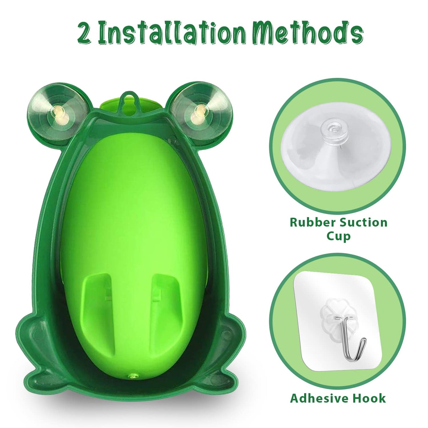 Cute Frog Potty Training Urinal for Boys with Funny Aiming Target - Coffee