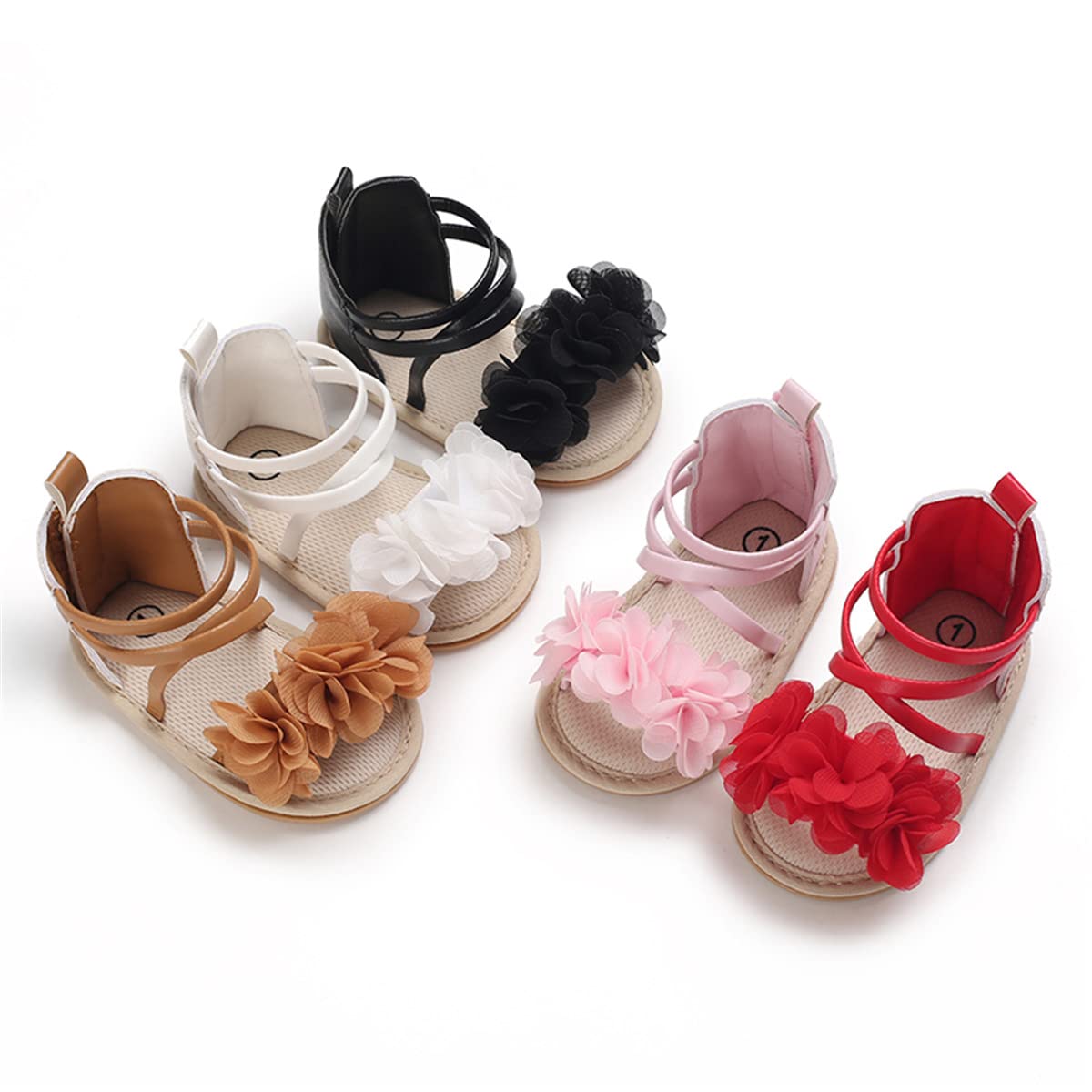LAFEGEN Baby Boys Girls Summer Sandals 2 Straps Anti Slip Soft Sole Beach Infant Shoes Toddler First Walker Newborn Crib Shoes(3-18Months)