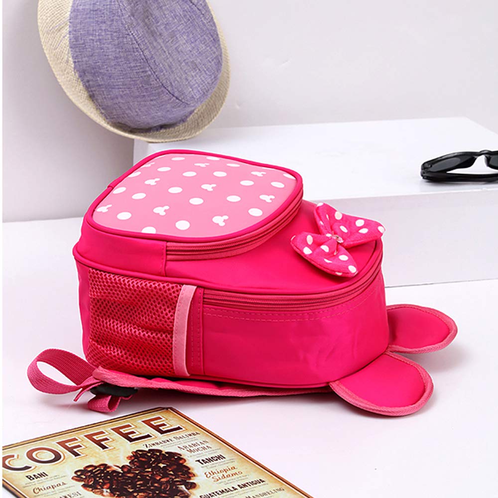 Pink Cute Kid Backpacks for Little Girls Mini Mouse Backpack Toddler Bookbag Small Kids Preschool Backpacks for Girl Backpack Gift Childrens Daycare Book Bag Travel Backpacks Kindergarten Backpack