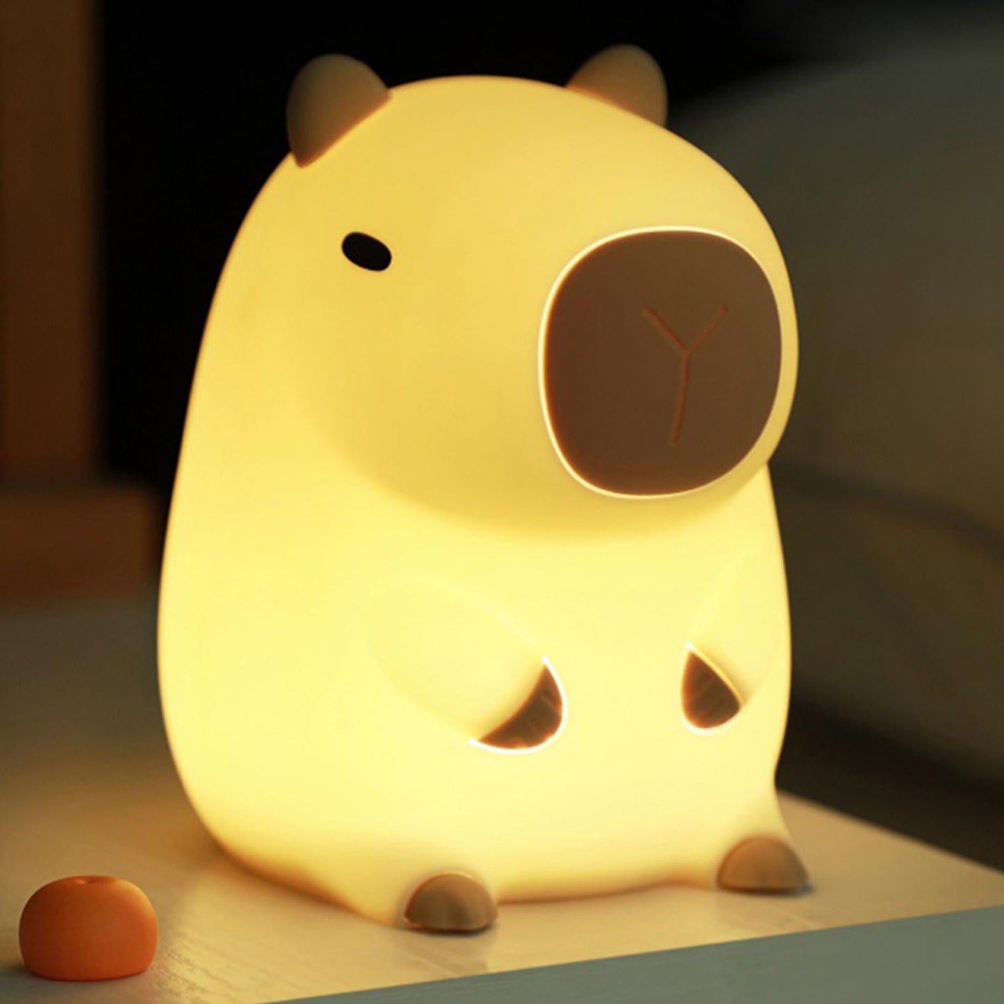 HAPPYBAG Axolotl Night Light,Cute Axolotl lamp Gifts for Kids,Dimmable Silicone Animal Nursery Night Light,Kawaii Rechargeable Bedside Touch Lamp,Room Decor Axolotl Light