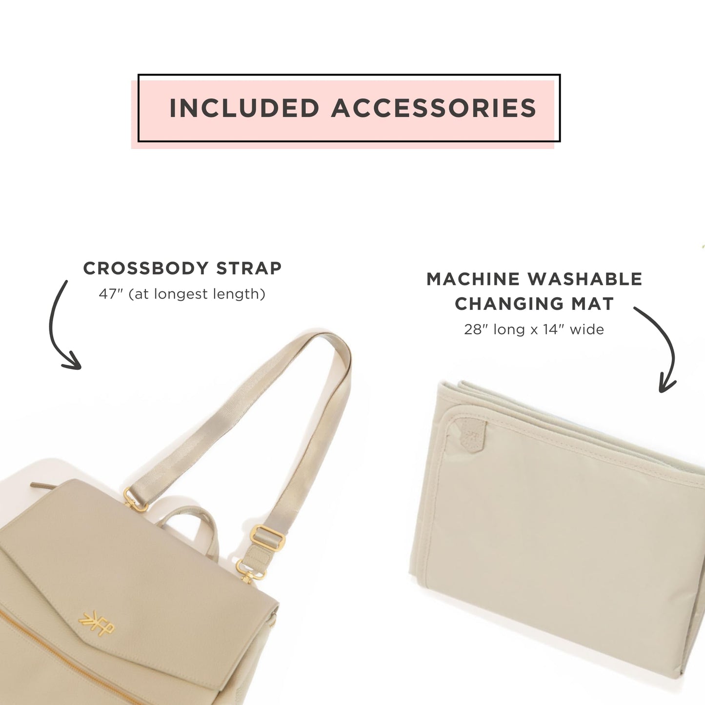 Freshly Picked Classic II Diaper Bag Backpack, Wipeable Vegan Leather With Changing Pad (Sage Green V2)