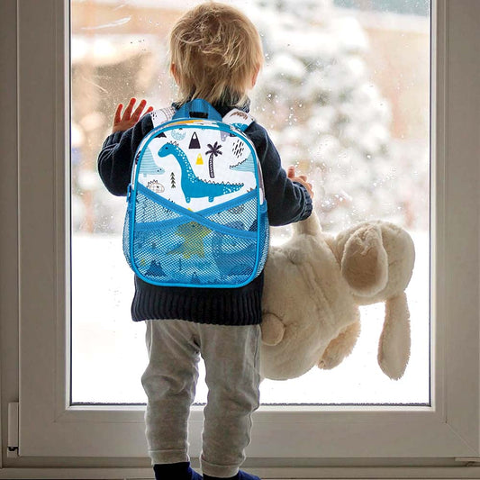 CCJPX Toddler Backpack with Leash, 9.5" Baby Boys Dinosaur Safety Harness Leashes Small Bag