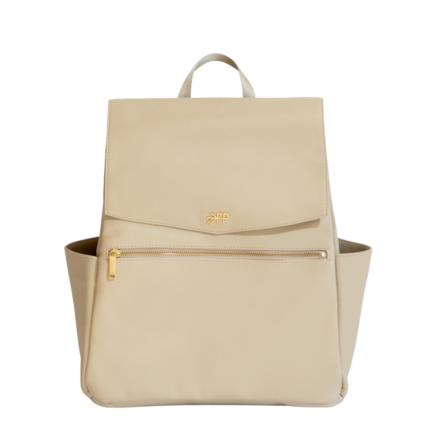 Freshly Picked Classic II Diaper Bag Backpack, Wipeable Vegan Leather With Changing Pad (Sage Green V2)