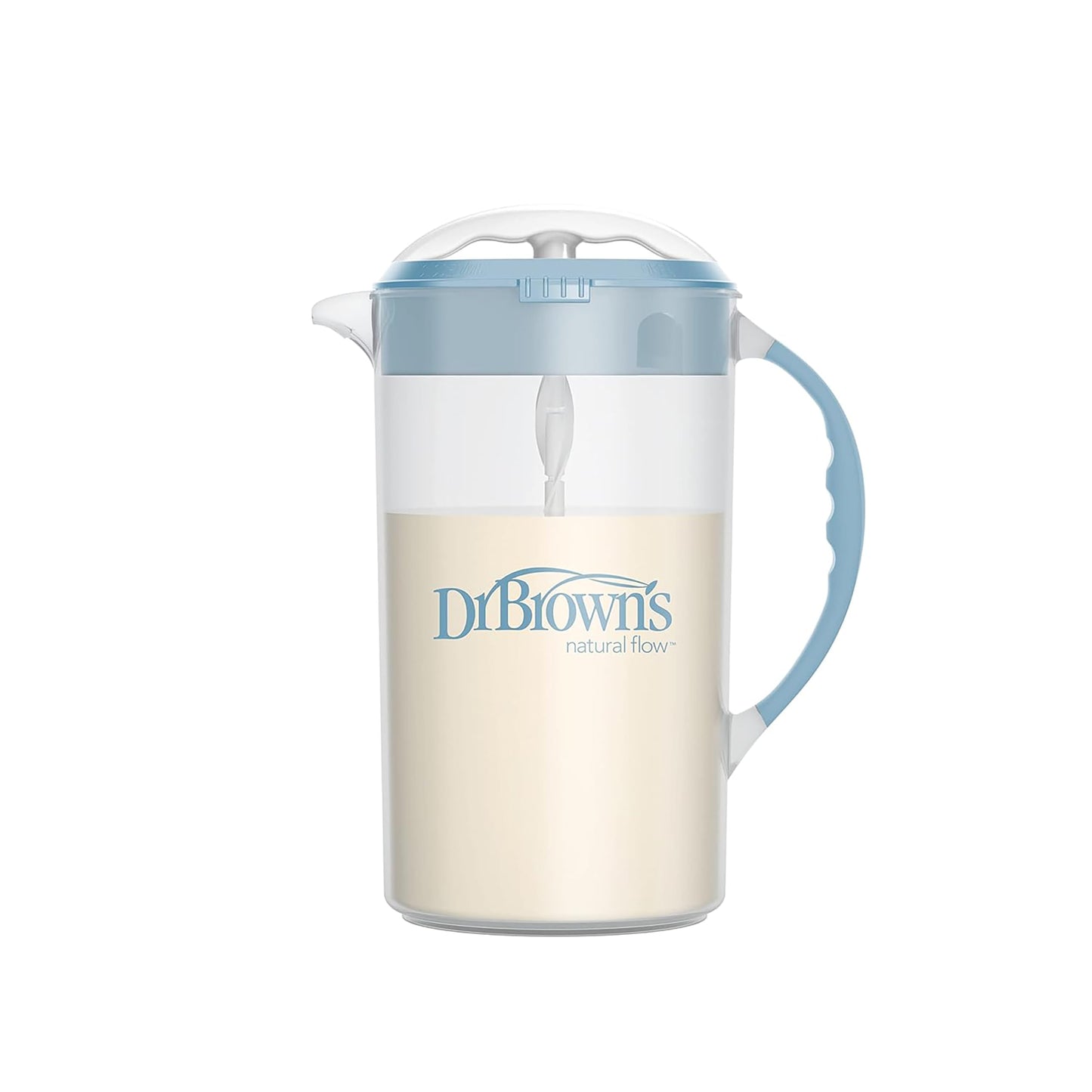 Dr. Brown's Baby Formula Mixing Pitcher with Adjustable Stopper, Locking Lid, & No Drip Spout, 32oz, BPA Free, Teal