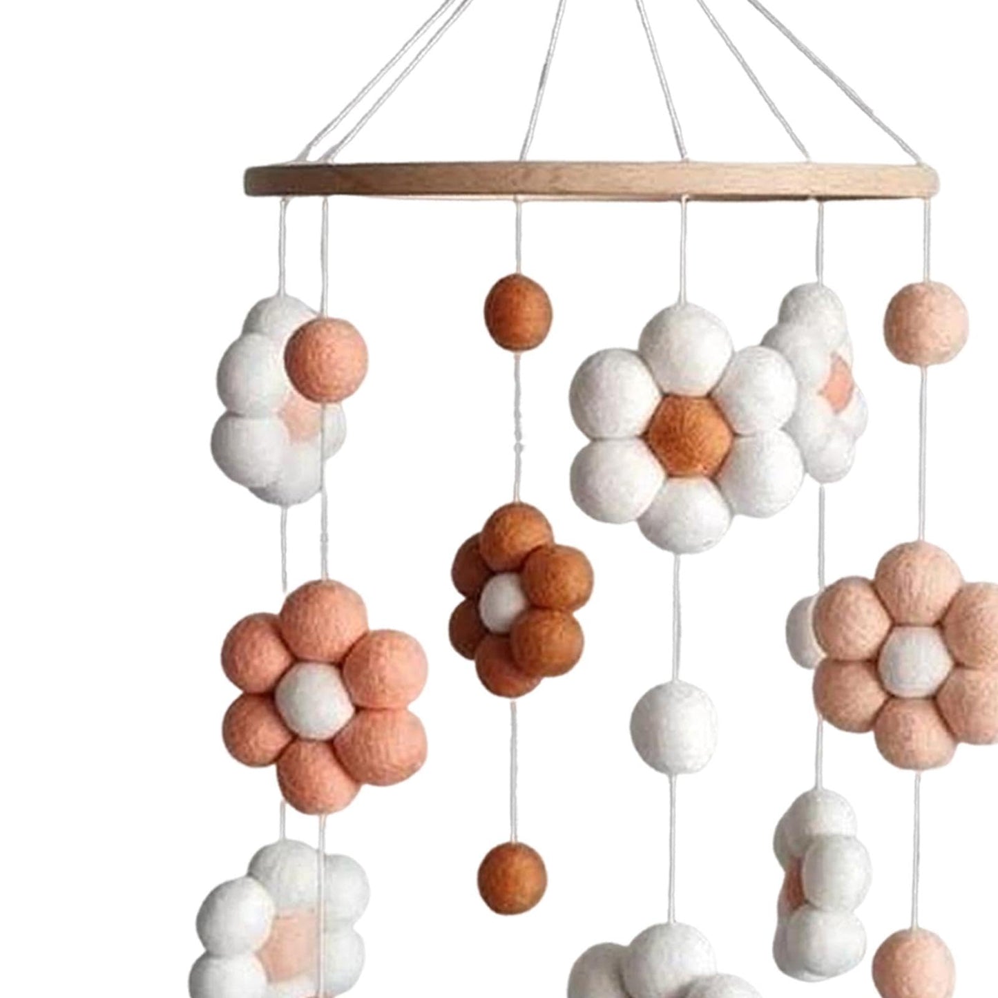 Baby Crib Mobile Crib Hanging Toy, Boho, Stroller Hanging Toy, Wind Chime Photography Props for Stroller, Nursery, Style B