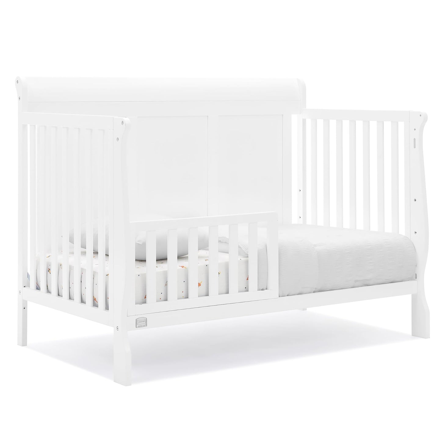 Delta Children Simmons Kids Carter 6-in-1 Convertible Crib - Greenguard Gold Certified, Black Ebony