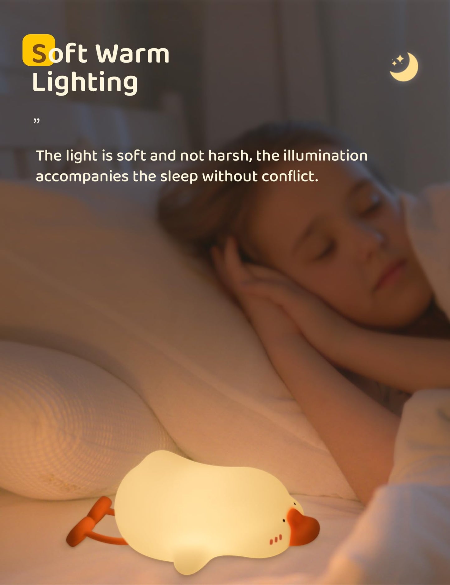 Nursery Night Light, RGB Bunny with 7 Colors & 3 Dim Levels, Rechargeable Silicone, Room Decor & Kids Gift
