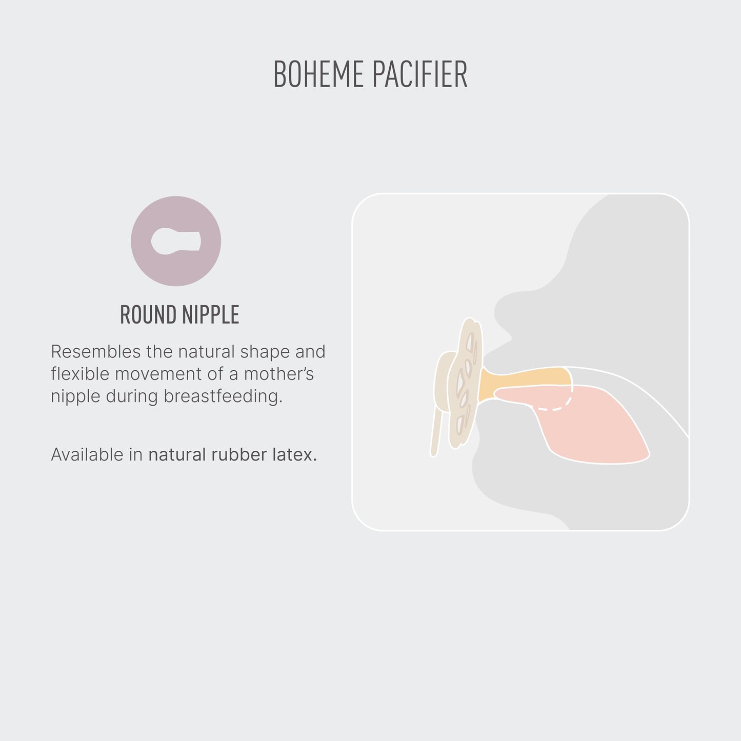 BIBS Pacifiers - Boheme Collection | BPA-Free Baby Pacifier | Made in Denmark | Set of 2 Ivory/Blossom Color Premium Soothers | Size 0-6 Months