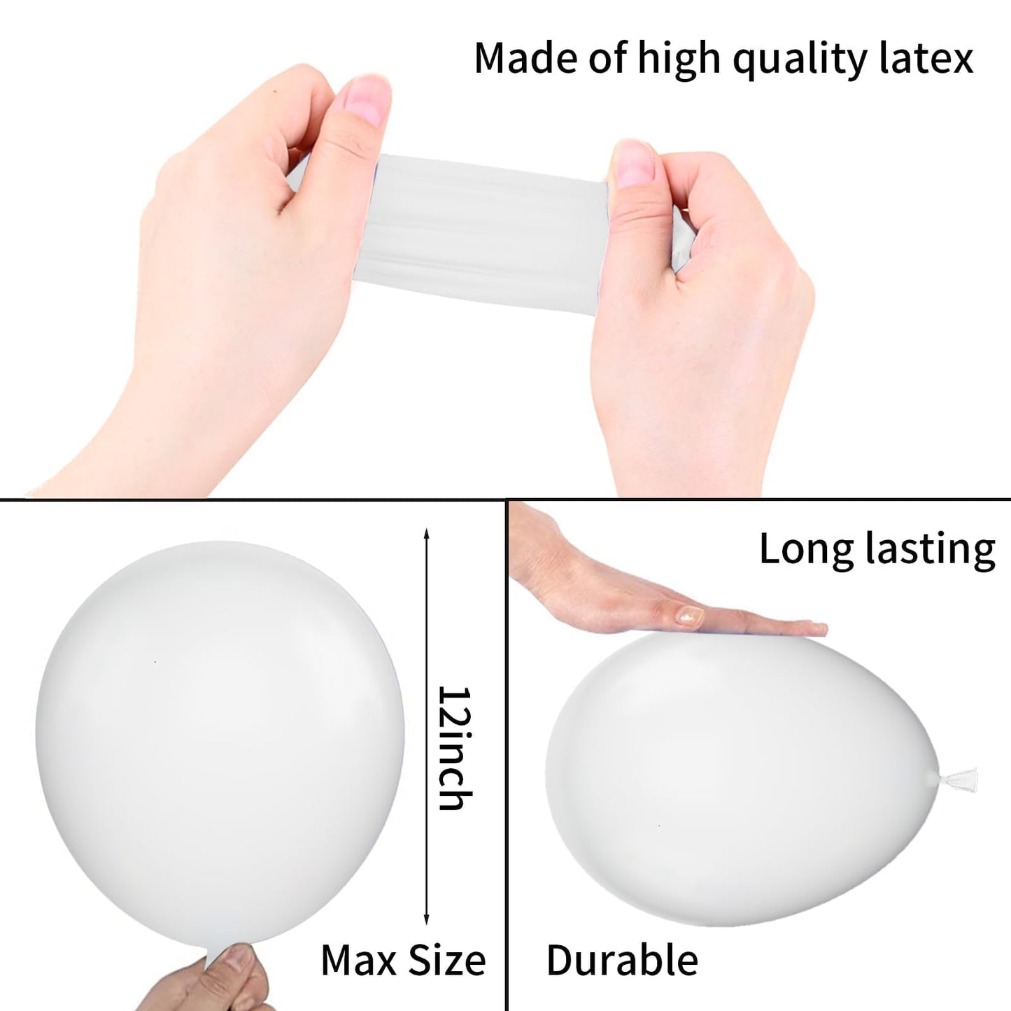 Beige Balloons, 60 PCS 12 Inch Cream Nude Sand White Clear Latex Birthday Balloons for Birthday Baby Shower Wedding Party Decorations