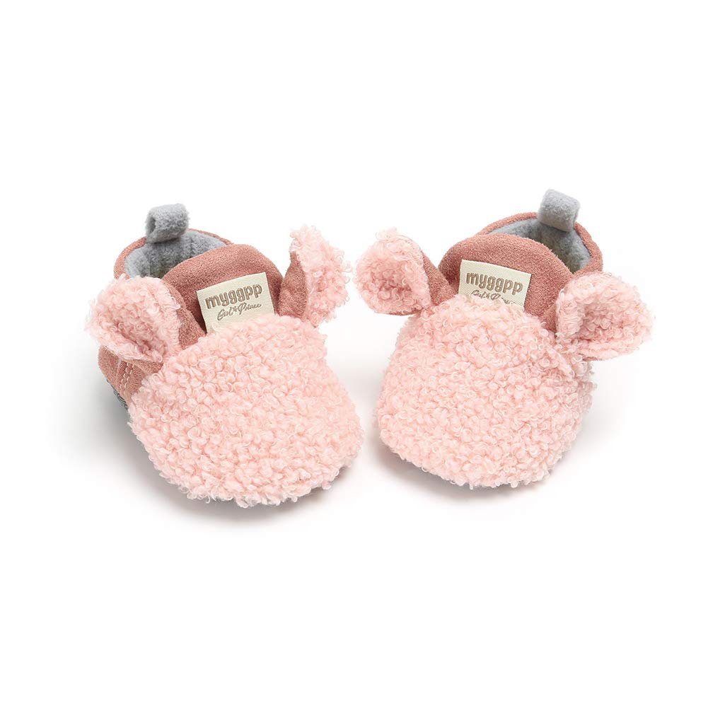 Baby Boys Girls Soft Plush Slippers Cartoon Toddler Infant Warm Winter House Shoes