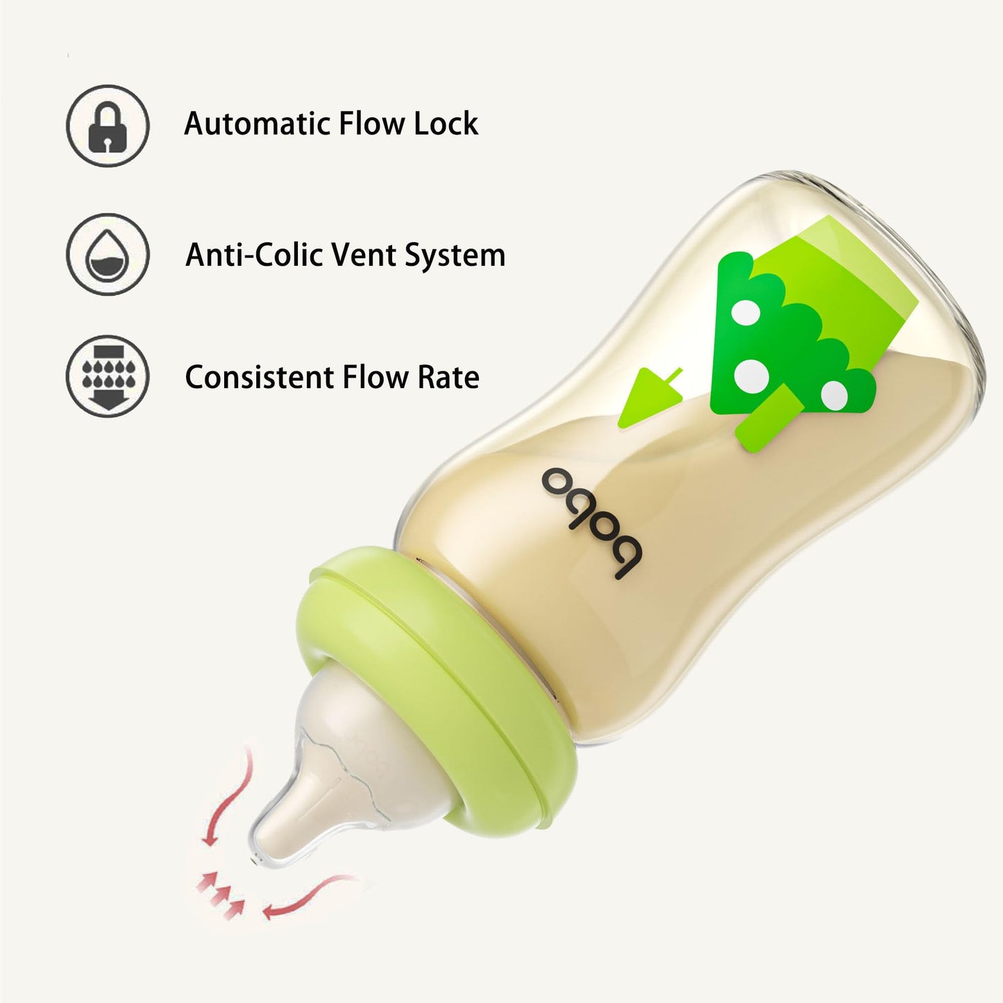 YOHKOH PPSU Baby Bottle Wide Neck, Newborn Anti-Colic Baby Bottle with Natural Response Nipple, Streamlined Body, Easy to Clean (8.8oz (Pack of 2), Yellow)