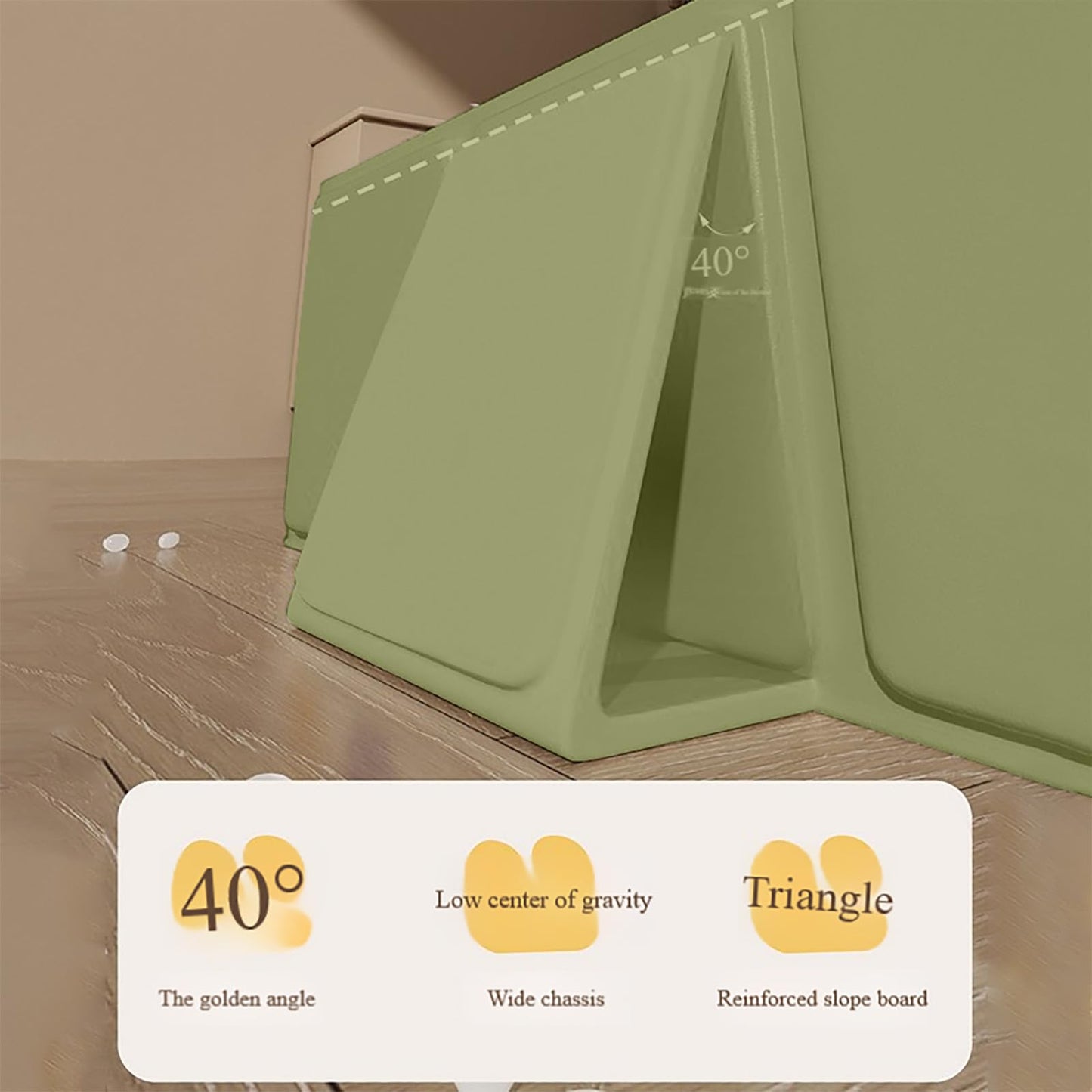Large Bathroom Bathtub, Foldable Bathtub, Foldable Bathtubs for Home, Large Bathtubs for Portable Shower Basin, Foldable Easy to Use (Green, Includes Toy Balls and Ducklings)
