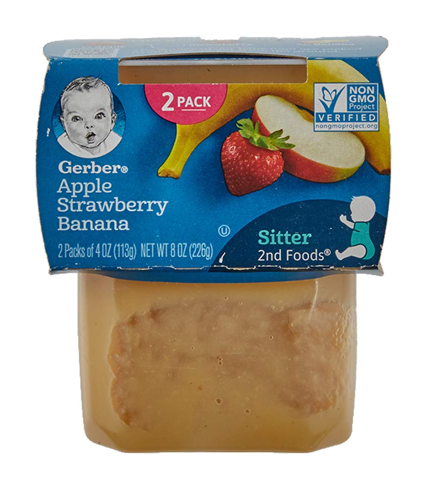 Gerber Baby Food, Banana Apple Pear, 4 Oz, 2 Ct
