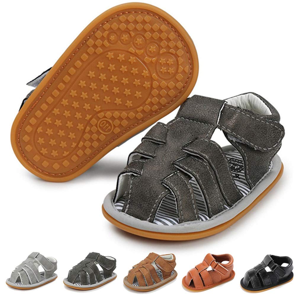 Timatego Baby Boys Girls Sandals Non Slip Soft Sole Outdoor Athletic Shoes Infant Toddler First Walker Crib Summer Shoes 3-18 Months