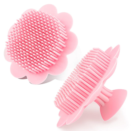 Baby Hair Scalp Massage Shampoo Brush with Soft Baby Bath Brush Silicone Massage Brush for All Hair Kid Newborn Toddler()