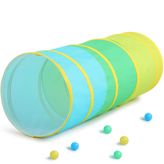 PigPigPen Pop Up Play Tunnel Tent for Toddlers Babies or Dogs, Indoor & Outdoor Toys for Kids Backyard Playset. (Red,Yellow,Blue)