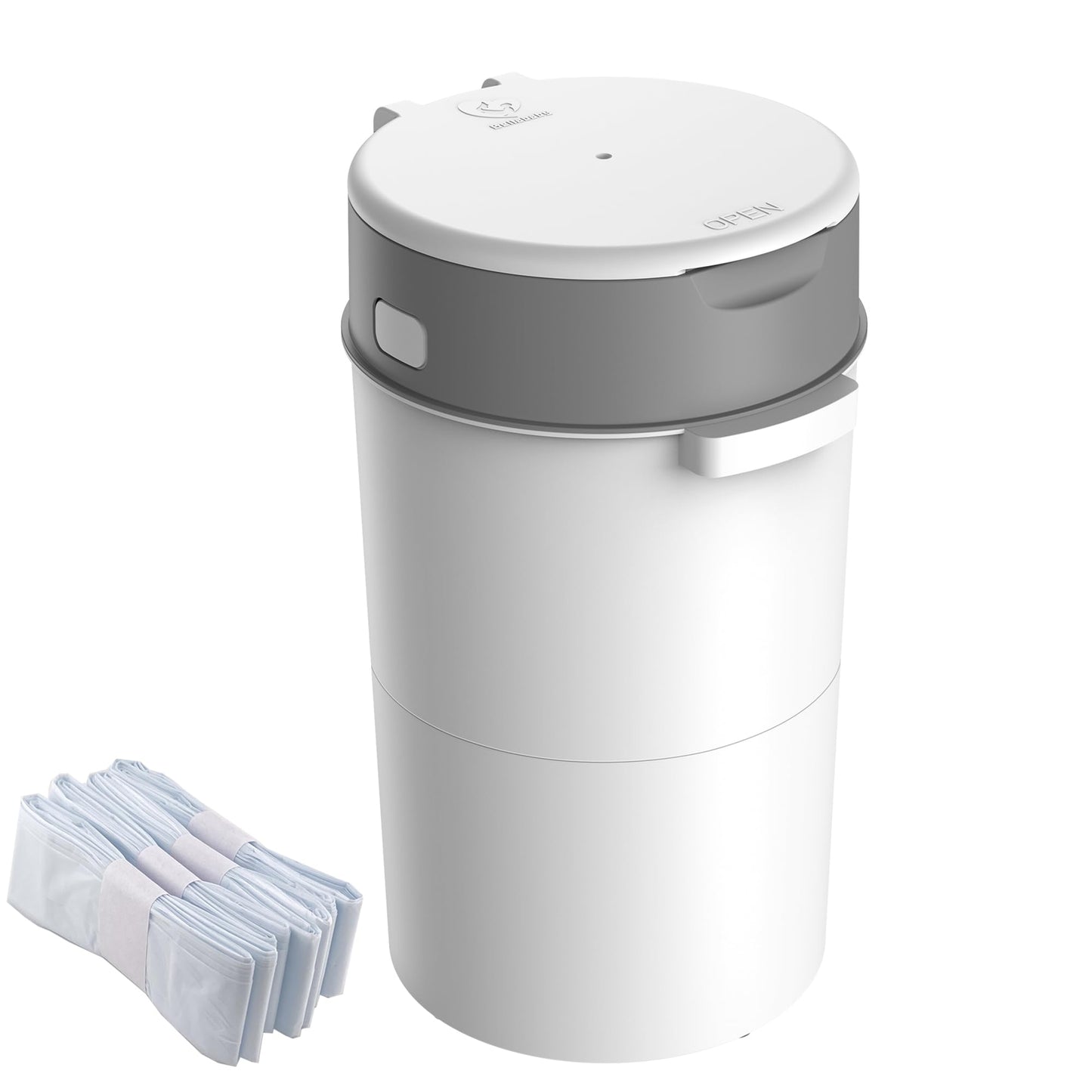 Bellababy Diaper Pail, Upgrade Baby Diaper Bin with Double Odor Locking, Includes 1 Refill (270 inches/pcs), Compact Design for Nursery
