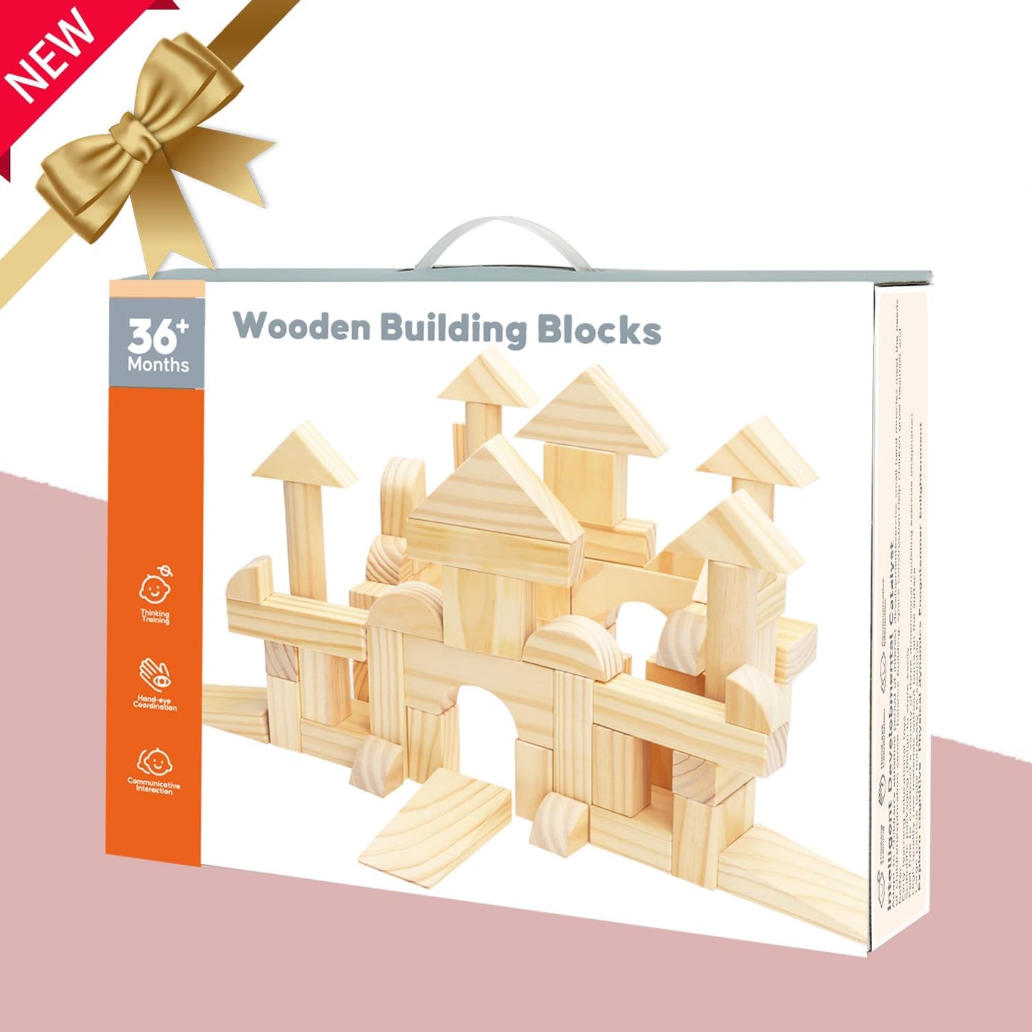 Migargle Large Foam Building Blocks for Toddlers, 36 Pieces Large EVA Soft Stacking Blocks, Baby Bath Foam Toy Set, Early Learning Construction Toys & Gifts for Kids, Boys & Girls
