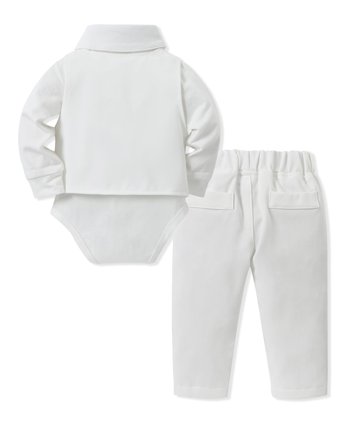 SANMIO Baby Boy Clothes Suits Infant Gentleman Outfit Collared Dress Shirt+Vest+Tie+Corsage+Pants 5Pcs Baby Suit Sets