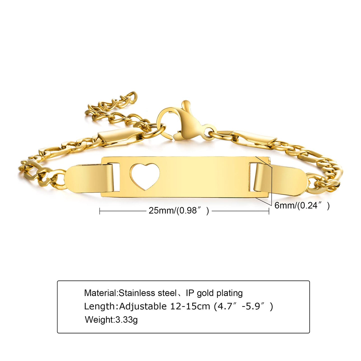 Personalized Baby Bar Bracelet : 18K Gold Plated Custom Name ID Plate Bracelet for Children Toddler from Mom, Engraved Kid Name for Daughter Son, New Born Birthday Gift,Adjustable,Nickel free