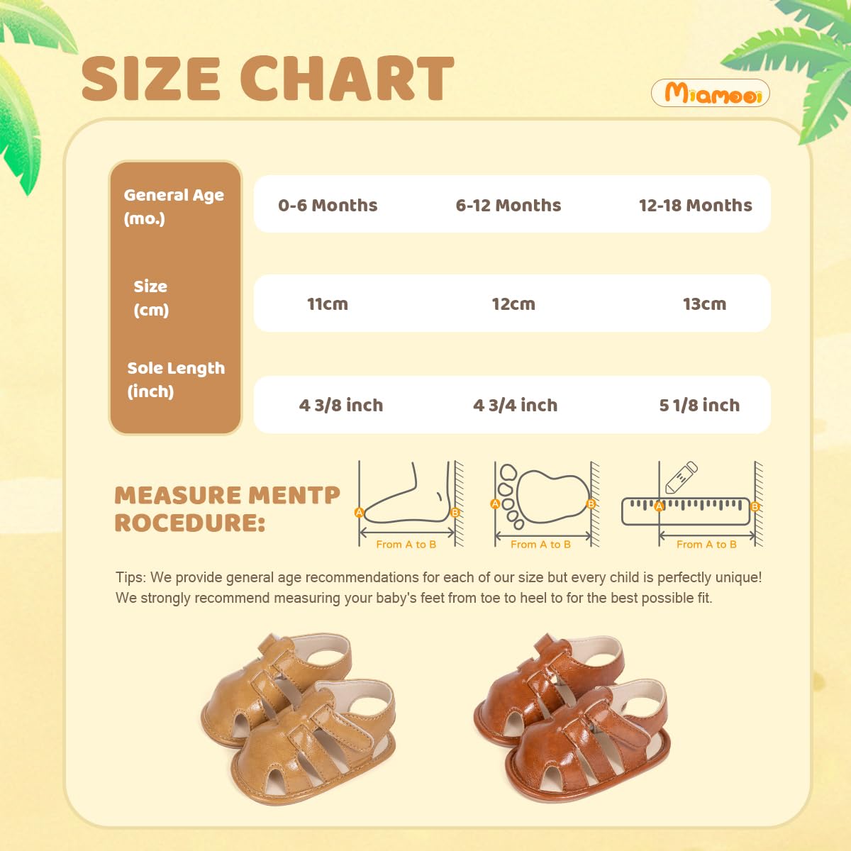 Miamooi Infant Baby Boys Girls Summer Beach Sandals Non Slip Soft Rubber Sole Toddler Outdoor Closed-Toe First Walker Shoes