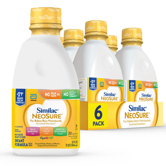 Similac NeoSure Premature Post-Discharge Infant Formula, Baby Formula Powder, 22.8-oz Value Can, Pack of 4