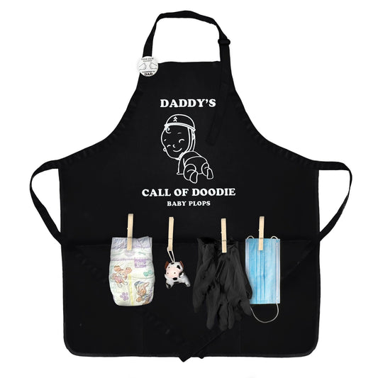 MUNIFICENCE APRON DADDY TO BE GAG GIFT, BABY SHOWER FUNNY ACTIVITY, GENDER REVEAL, NEW DADDY
