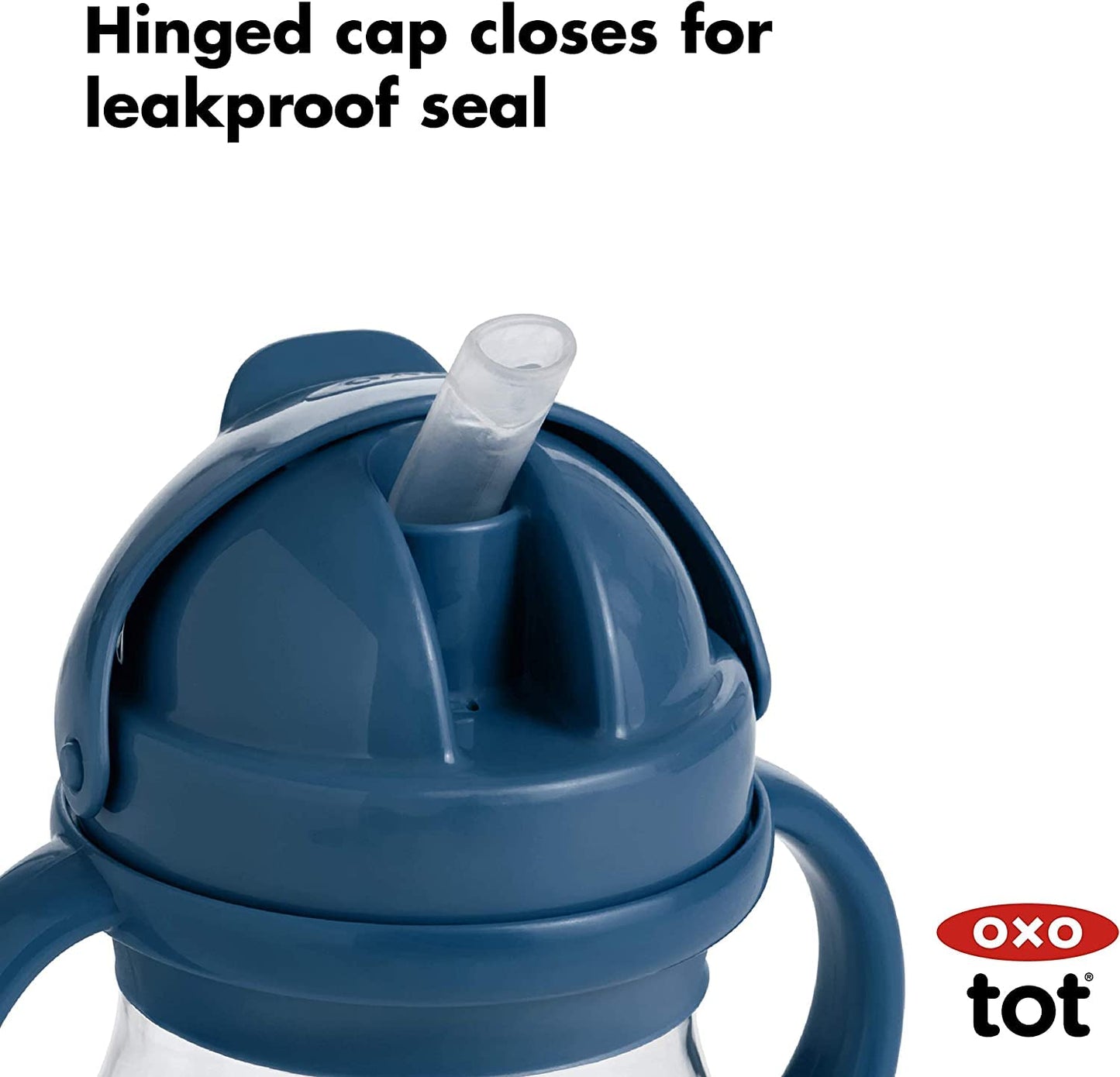 OXO Tot Transitions Straw Cup with Handles 6 oz. - Opal and Blossom - 2 Pack
